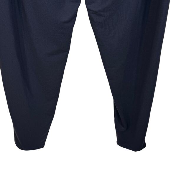 Garnet Hill Medium Perfect Travel Ankle Pants Stretch Wicking French Terry Navy - Picture 5 of 8
